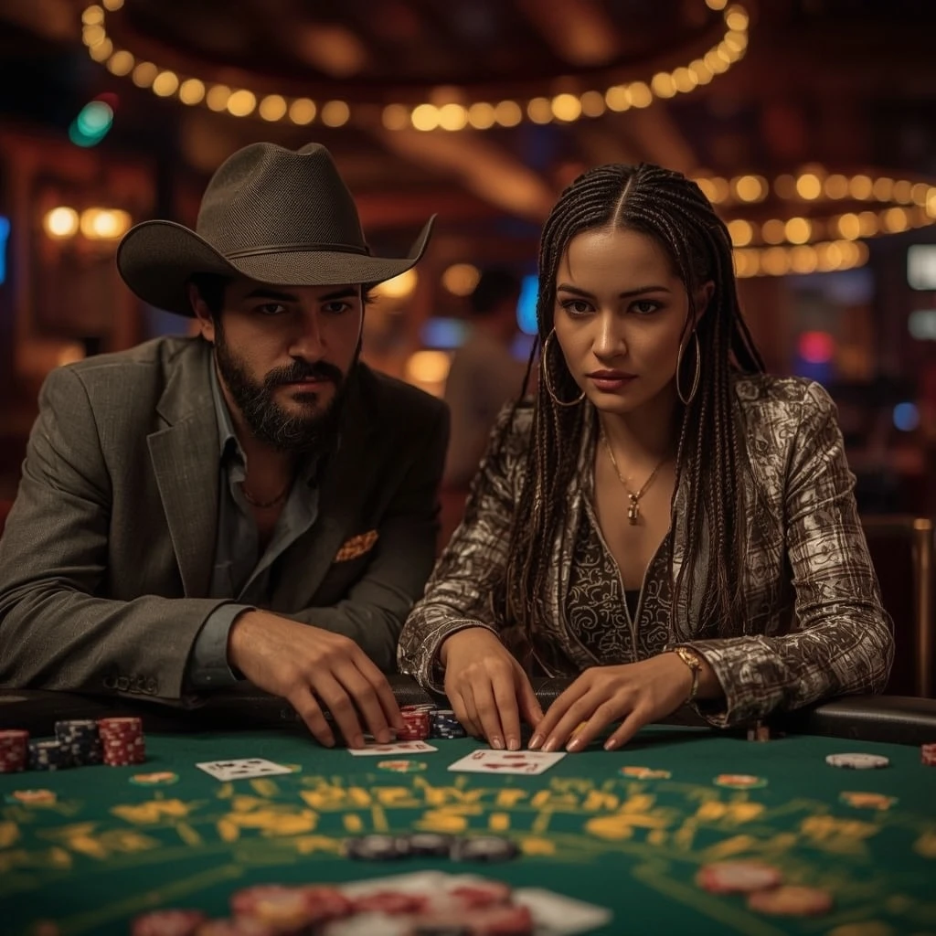 foto de dos jugadores de póker SCRATCHMANIA CASINO