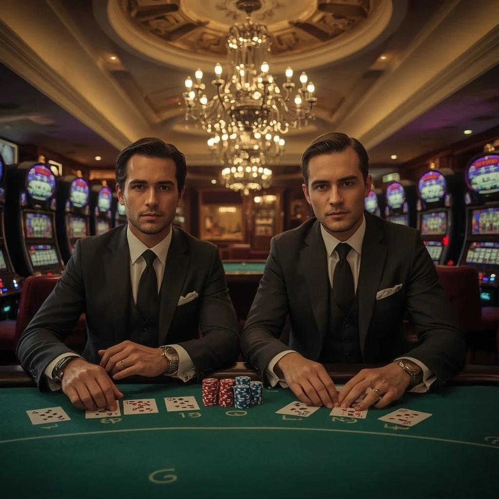 Dos jugadores de póker en SCRATCHMANIA CASINO
